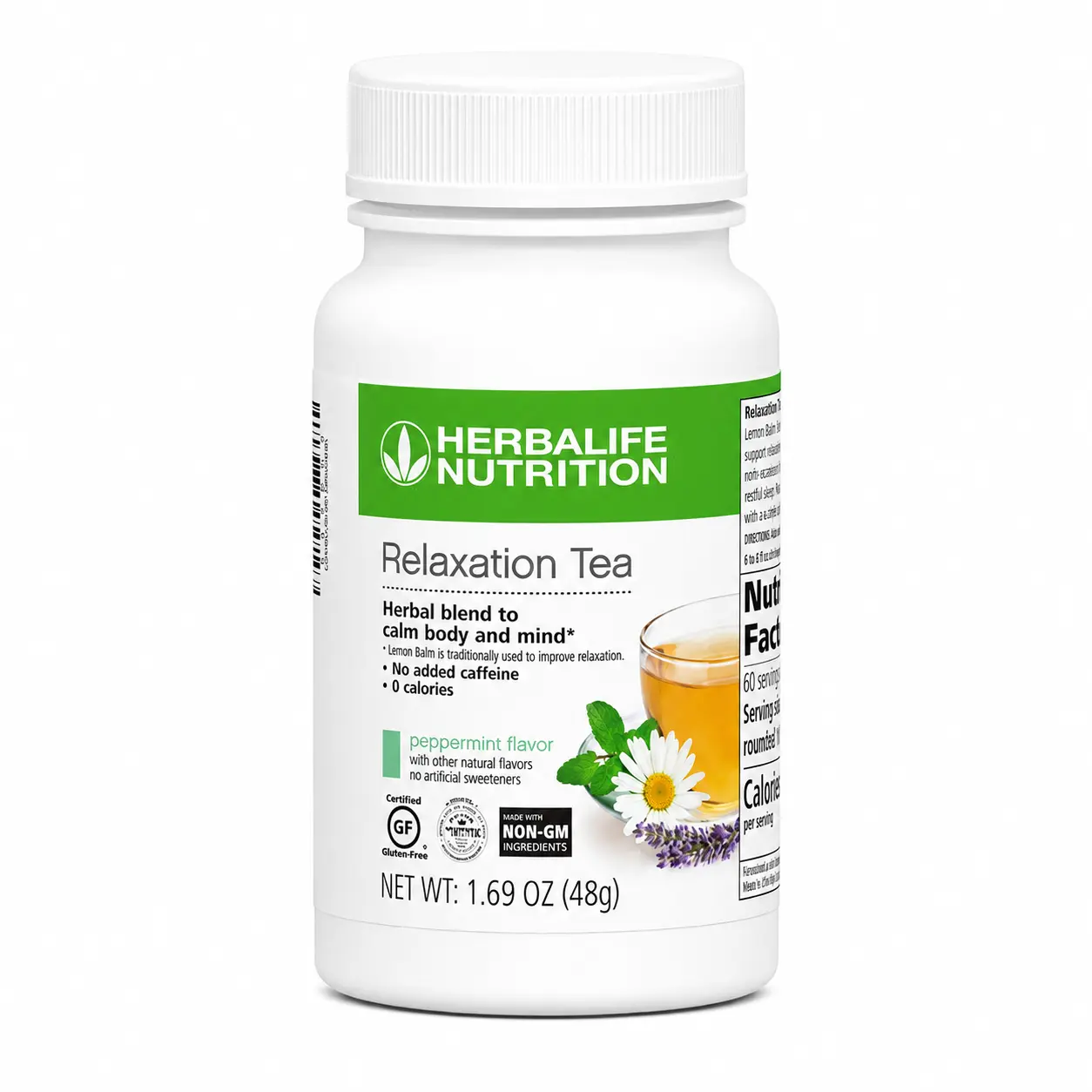 Herbalife Nutrition Relaxation Tea Peppermint Caffeine-Free Herbal Tea with Mint Flavor Hot or Iced for Evening Routines