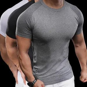 Nadsir Men's Compression Tights, Short-Sleeve T-Shirts for Fitness and Sports, High-Elasticity One-Knit Fabric, Breathable Quick-Dry Training Tops, 2026 Summer New Men's Collection
