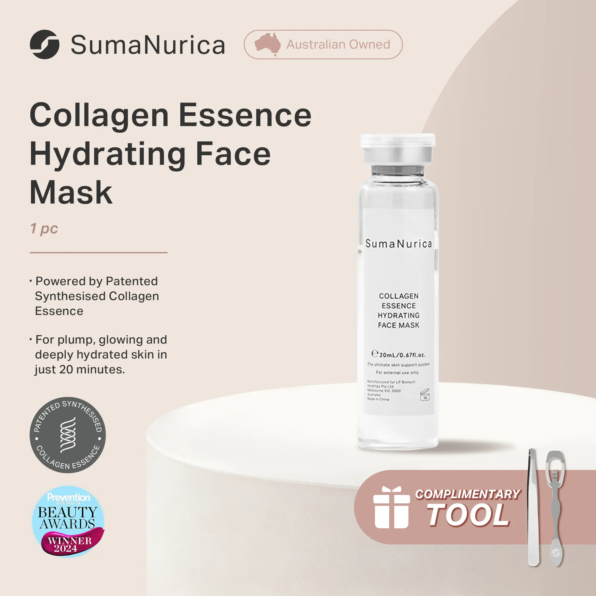 [SumaNurica] SumaNurica Collagen Hydrating Face Mask for Deep Moisture and Skin Repair, Restores Radiance for All Skin Types