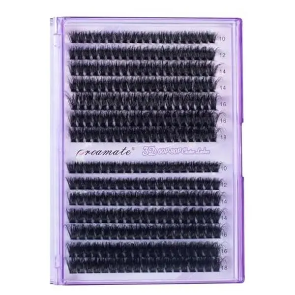 proamate Cluster Lashes Individual Cluster Eyelashes D Curl Mix 10-18mm (60D+80D) Eyelashes Cluster Volume & Dramatic Russian Individual Eye Lashes for Beginners (60D+80D)