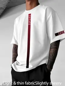 Men's Plus Size Y2K Style Short Sleeve T-Shirt, Casual Summer Fashion, Comfortable Cotton Material, Perfect for Daily Wear