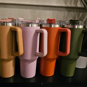 Double Wall 40oz Travel Tumbler with Straw for Car – Brand Name Bottle