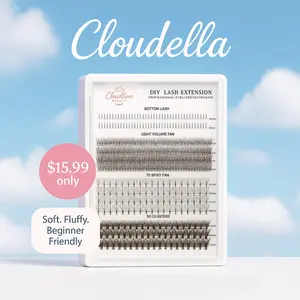 Cloudella 4-in-1 DIY Lash Extension Kit (Clusters, Spikes, Bottom Lashes & Volume Fans)