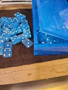 Dominos: Resin dominos, handmade and painted