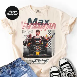 Max Verstappen Racing Merch Shirt, Comfort Colors Verstappen F One, Gift for Racing Fan, Gift for Him, Gift for Her, Gift for Mom, Gift for Dad