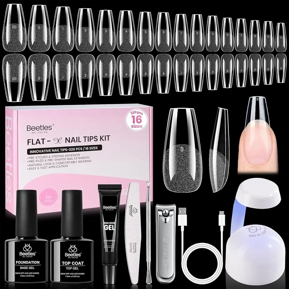 320pcs Medium Coffin Nail Tips (Kit)