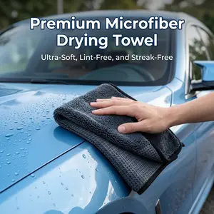 Shiny Wipes Shower Cleaning Cloths, Gray Streak Free Microfiber Bath Shower Towel, Super Absorbent Reusable Cleaning Cloths for Car and Home
