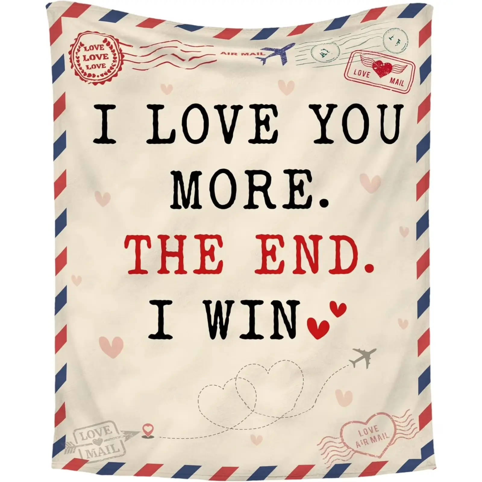 Anniversary Wedding Gifts for Women - I Love You More Soft Fleece Throw Blanket - Birthday Gifts for Girlfriend Boyfriend Him Her, Wife Husband Gift Ideas, Couple Blanket