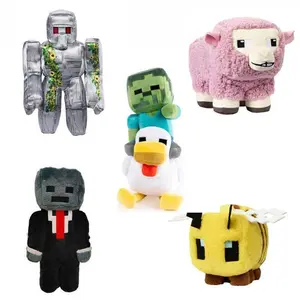 NEW My World Chicken Jockey Plush Cute Pink Sheep Plushie Movie Peripherals Stuffed Pillow Soft Decor Doll Toy Children's Gift