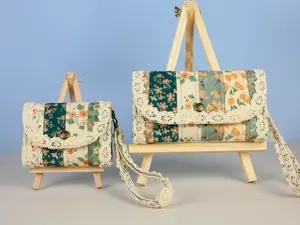 Floral Fabric Wallet, Vintage Envelope Wallet, Card Holder, Handmade Patchwork Quilted Long Purses, 100% Handmade, Gift For Her