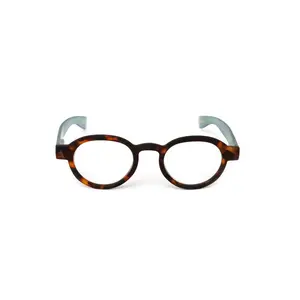 London Blue & Tortoise Bespoke-Inspired Reading Glasses Round Frame Rubberized PCLens CR-39 Unisex Comfortable Non-Slip Fit