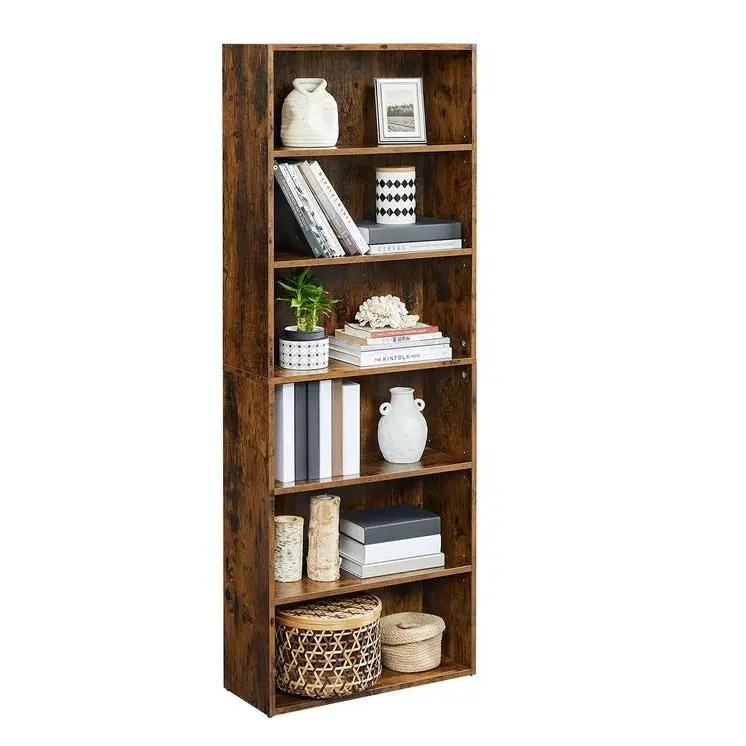 VASAGLE CUSTOS Collection - Bookshelf, 6-Tier Bookcase, Book Shelf, Open Storage Shelf, 9.4 x 23.6 x 63.3 Inches, for Living Room, Home Office, Dinning Room