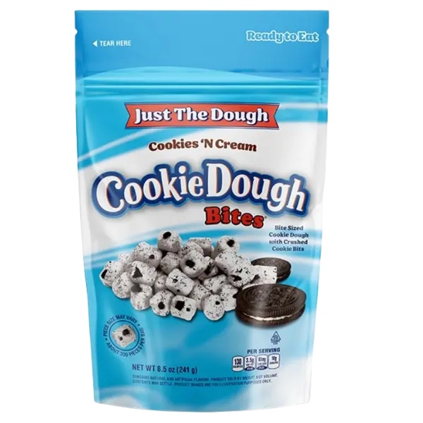 Cookie Dough Bites – Just the Dough – Cookies N Cream (3 pack)
