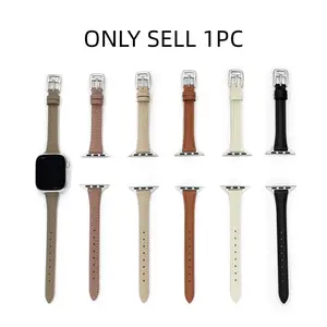 Random Color Apple Watch Se/s11 Band, Thin Waist Design Leather Strap for Women, Stylish and Comfortable Wrist Accessory