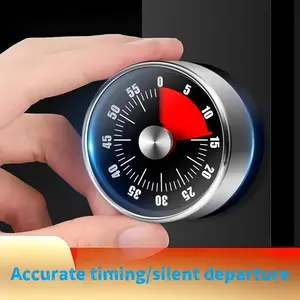 Stainless Steel Timer Student Reminder Home Kitchen Time Management Magnetic Disk Mechanical Timer