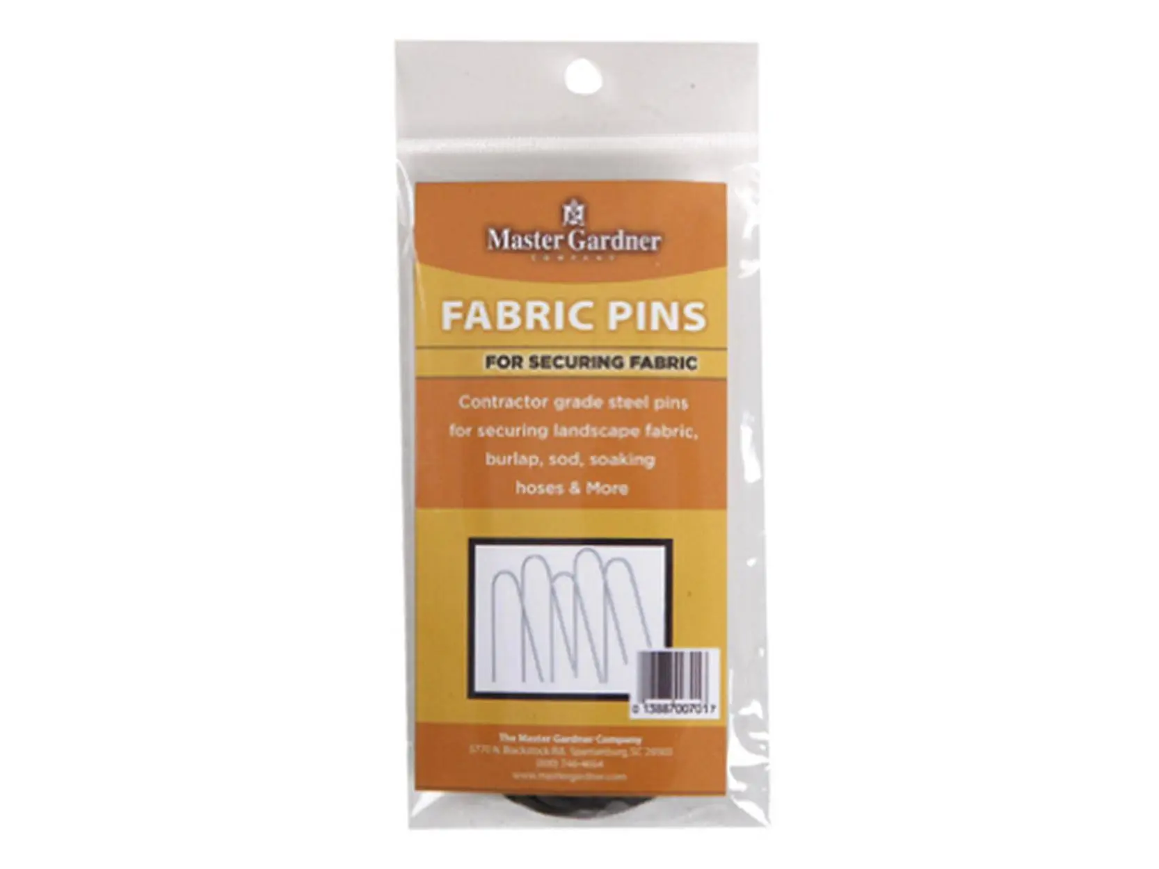 Master Gardner 701-SD Contractor Grade Steel Fabric Pin - 10 Pack