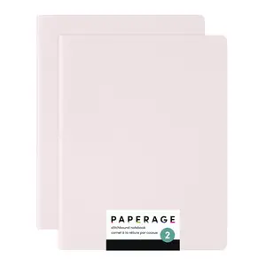 PAPERAGE Soft Cover Blank Journal Notebook, 2 Pack, 100 Pages, Large 7.5 inches x 9.5 inches, Ideal for Sketch Book, Note Taking & Travel Journal