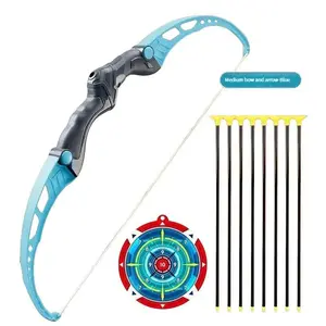 52cm Children's Bow and Arrow Set for Archery Practice, Recurve Shooting Toy with Target, Ideal Outdoor Sports Gift for Boys and Kids MYGVN