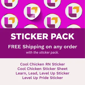 Level Up RN Super Sticker Pack for Decorative Use - Encouragement and Flair