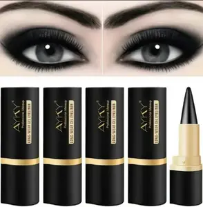 Long Wear Gel Eyeliner, Tattoo Pencil Liner Waterproof Smudge Proof Gel Eyeliner for Mature Women, Professional Make-Up Silver Gray Brown Black Gel Eye Liner Pencils for Older Women (#04)