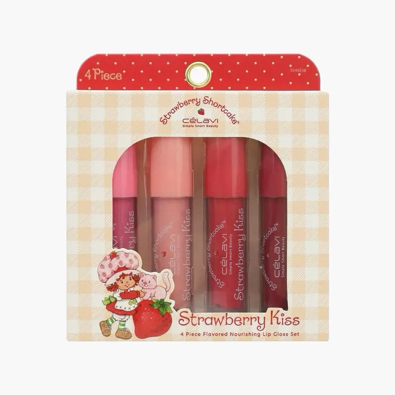 CELAVI Strawberry Shortcake kiss Lip Gloss Set CELAVI Strawberry Shortcake kiss Lip Gloss Set