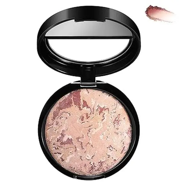 Marble Baked Setting Powder – Luminous Finish Pressed Powder, Oil-Control, Long-Lasting Makeup Base (Medium Beige, 0.53 oz)