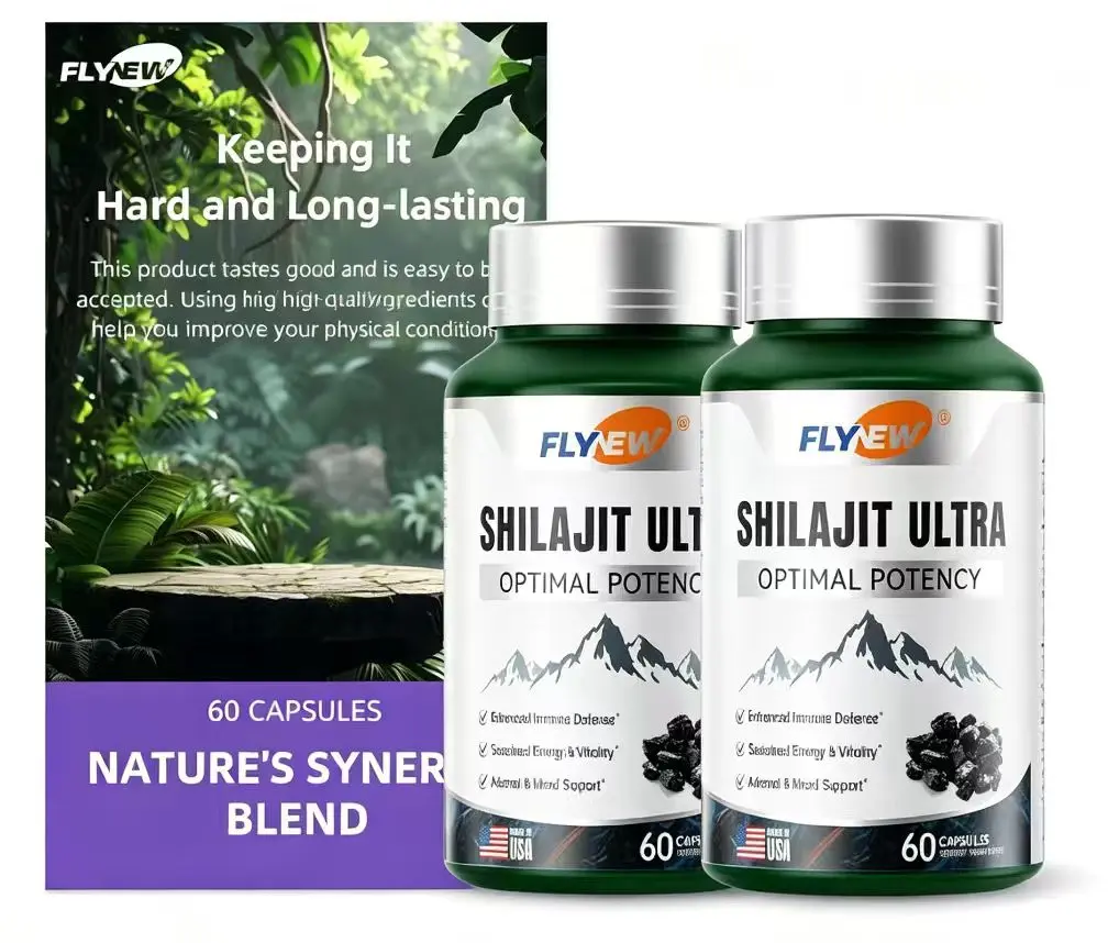 (Pack of 2) FLYNEW Optimal Potency I Shilajit Ultra IAdaptogen Energy Stamina Immune Antioxidants I Made inUSA I60 Capsules