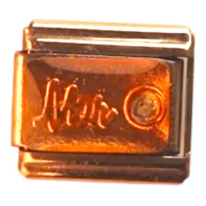 March Birthstone Gold Italian Charm