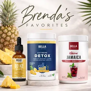 Brenda’s Favorites Hibiscus Jamaica + Extreme Detox (Mango or Pineapple Choice) + D3 K2 Drops