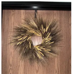 Handcrafted Dried Blackbeard Wheat Wreath