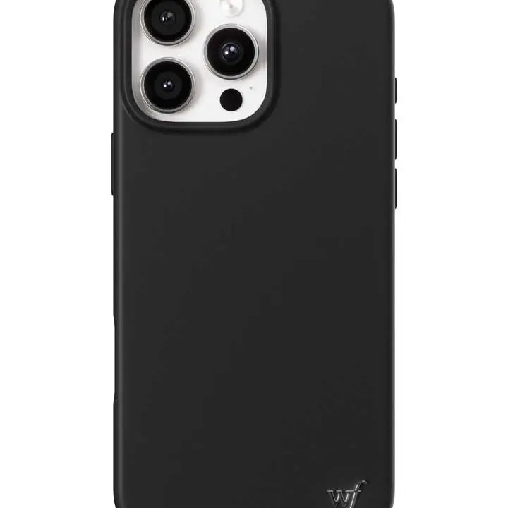 Wildflower Cases Limited Edition Black MagSafe Silicone iPhone 15 Case - Shockproof, Durable Cellphone Protection, Phone Accessories for Women, Trendy Cute Gift, Custom Handheld Device Accessory