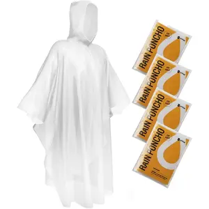 Disposable Rain Ponchos Emergency Clear Poncho