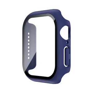 2026new24pcs Vibrant Smart Watch Case with Tempered Glass Screen Protector - Durable Hard PC Bumper Cover, Assorted Colors & Heart-Shaped Cutouts, Compatible with iWatch for Men & Women