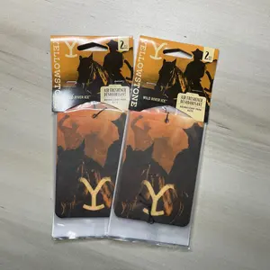 Yellowstone Cowboy Y Logo Paper Air Freshener - Lot of 4 Fresheners