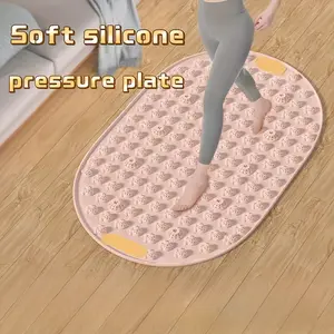 Comfortable soft silicone acupressure mat, ultra-slow running foot massage pad, suitable for exercise, fitness, relaxation, and massage. Soft silicone ultra-slow running acupressure mat for foot massage, foot stepping, reflexology, indoor stationary runni