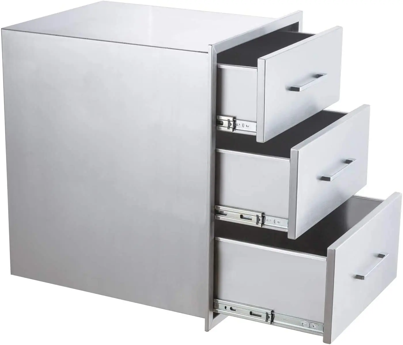 Garvee Outdoor Kitchen Stainless Steel 304 Drawer Cabinet, 76x58x25 cm, Weather-Resistant with Soft-Closing Sliding Drawers, Ideal for Barbecue Stations, Outdoor Kitchens, and Bar Tables