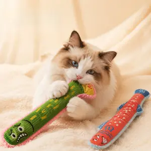 1pc Pet Crinkle Paper Toy, Long Strip Ugly Fish Toy, Self-Amusement Stress Relief Energy Burner for Cats, Ideal for Pet Owners