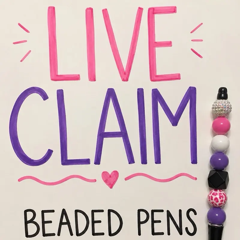 Beaded Pen LIVE CLAIM