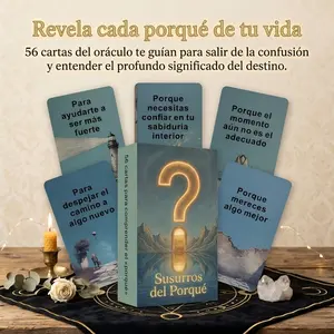 56 Spanish Oracle Cards, Whisper of Why Tarot Reading Tool, Spiritual Guidance Cards, Life Exploration, Self-Healing & Meditation Gift