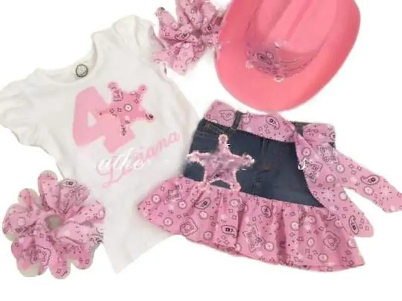Western Wear Birthday Pink Country Cowgirl Outfit