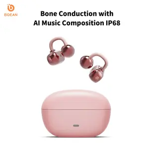 [TikTokShopBacktoSchool]Boean E1 Wireless Bone Conduction Earbuds, with Virtual Assistant Music Composition Model App, IPX8 Waterproof and DustproofIPX8