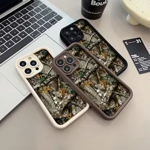 Forest Camouflage Phone Case，Outdoor Survival Style for iPhone 17 16 15 14 13 12 11 Plus Pro Max.