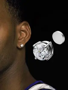 Square round zircon Stud Earring without ear holes are suitable for daily wear, vacation dates, and other occasions, and are also a surprising and exquisite small gift
