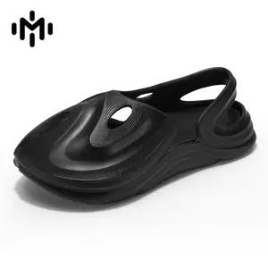 Modme Men's 2025 Summer Casual Platform Sandals, Round Toe, Ankle Height, Lightweight Non-Slip Cushioned Composite Bottom Slides, Beach Walking Shoes, Ideal Gift for Outdoor Lovers