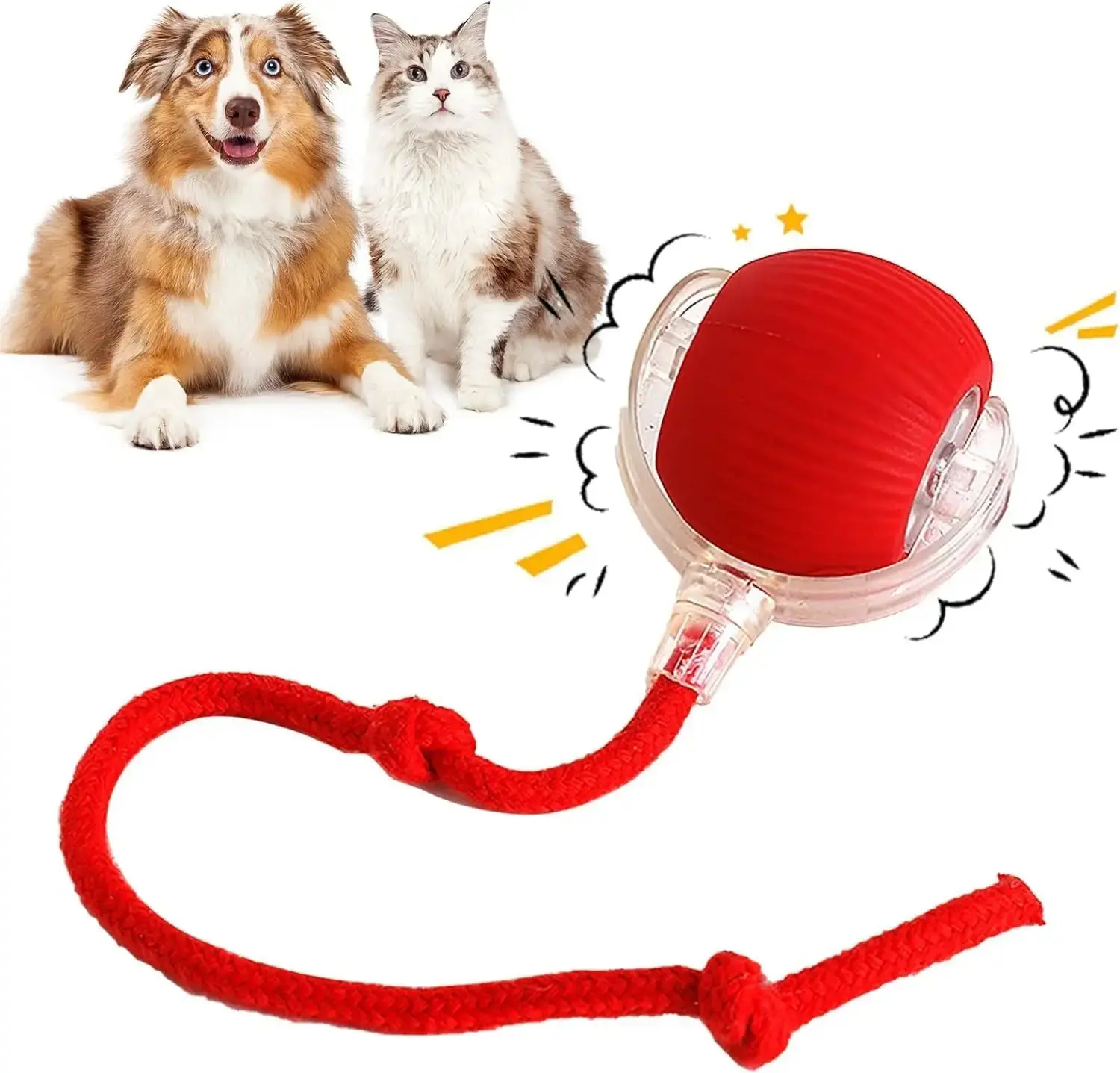 3-in-1 Interactive Electric Cat Ball Toy, 360° Rotating Motion, USB Rechargeable Cat Accessory, Ball Toy Interactive Toys