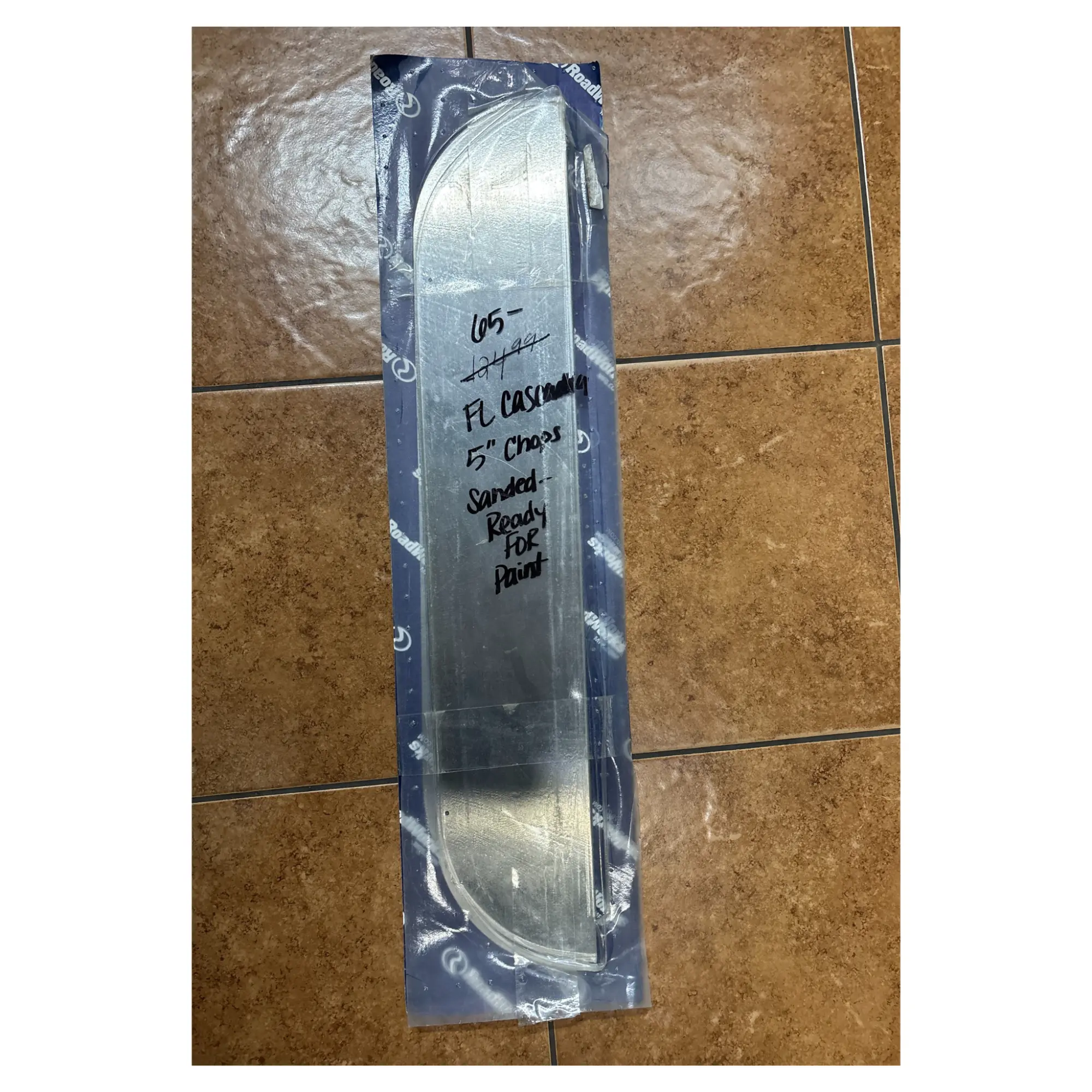 RoadWorks 5-Inch Freightliner Cascadia Top of Door Trim - Sanded, Ready for Paint, Open Package Discount, Truck Auto Parts Accessories