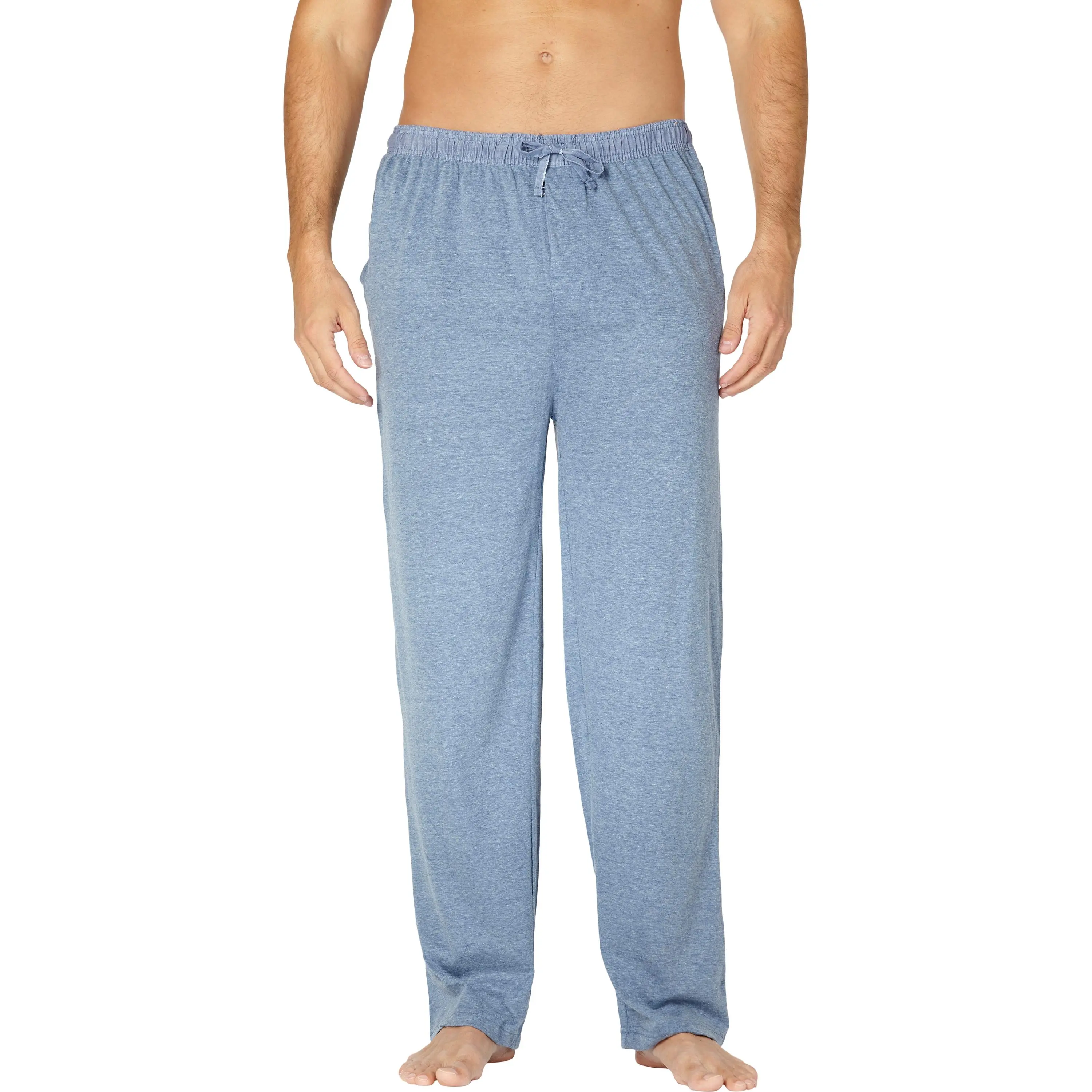 INTIMO Men's Jersey Knit Polyester Menswear Pajama Pants - Comfy Casual Sleepwear Loungewear, Pyjamas, Elastic, Plain, Bed