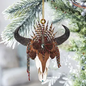 Buffalo Feather Native American - Unique Christmas Gift Decor Flat Acrylic Lightweight Ornament Cloth Room