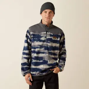 ARIAT GREY SCENIC SERAPE BASIS 2.0 1/4 ZIP SWEATSHIRT- 10062488