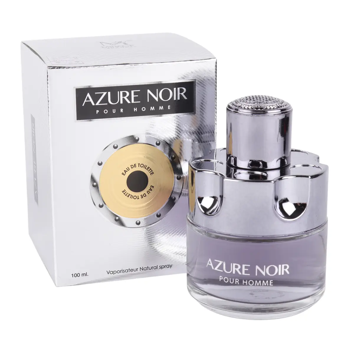 Azure Noir Eau de Toilette Natural Spray Cologne for Men 100ml/3.4fl.oz. - Fragrance for Men